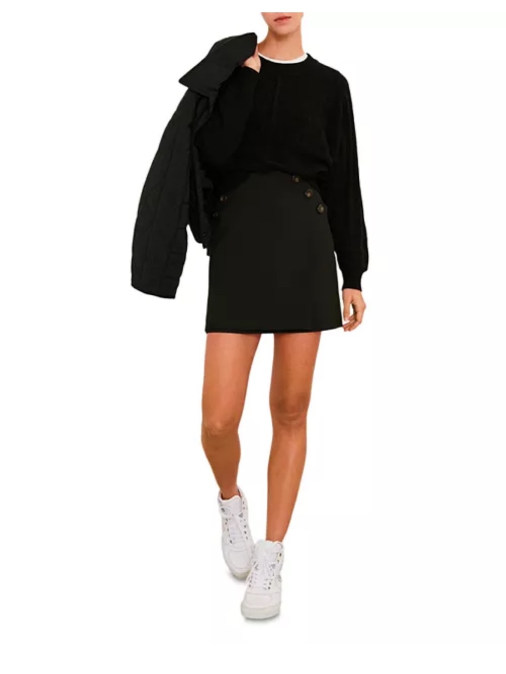 Ba&sh Kara button mini skirt
